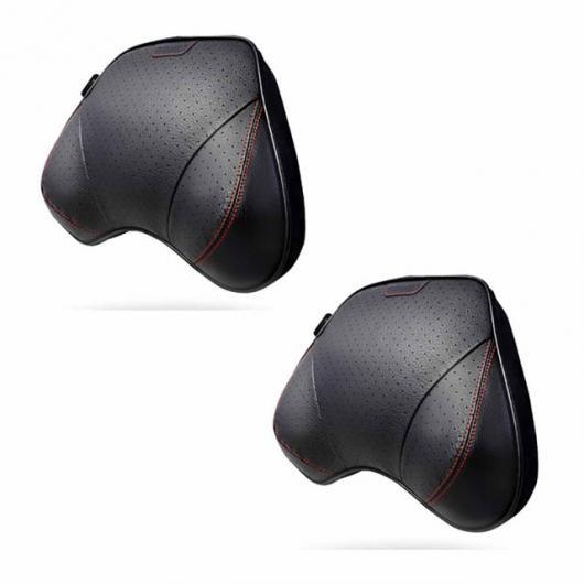 車用ケーブル オート パーツ 2ピースネック枕 カー クッションオート枕 レザー 低反発枕 ヘッド 2 black neck pillow AL-AA-7216 AL