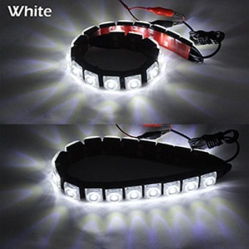 ǥ ˥󥰥饤 DRL ȥե쥭֥ LED ȥå ɥ饤ӥ 饤 ǥ饤 ե  12V White 6LED Black Case AL-BB-1173 AL