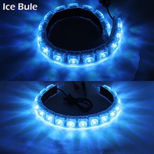 ǥ ˥󥰥饤 DRL ȥե쥭֥ LED ȥå ɥ饤ӥ 饤 ǥ饤 ե  12V Ice Blue 16LED Transparent AL-BB-1173 AL