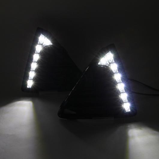   1 å Ŭ: ե ե 2012-2015 LED DRL ǥ ˥ 饤 ǥ饤  󥷥ʥ ABS+LED ۥ磻 AL-EE-3842 AL