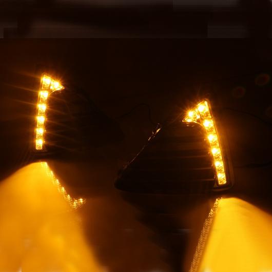   1 å Ŭ: ե ե 2012-2015 LED DRL ǥ ˥ 饤 ǥ饤  󥷥ʥ ABS+LED ۥ磻   AL-EE-3842 AL