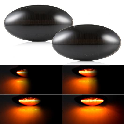ウインカー 2ピース ダイナミック LED ウインカー サイド マーカー ライト フロー インジケーター リピーター ランプ 適用: ミニ/MINI（BMW） クーパー R50 R52 R53 2002-2008 シーケンシャル AL-II-2030 AL