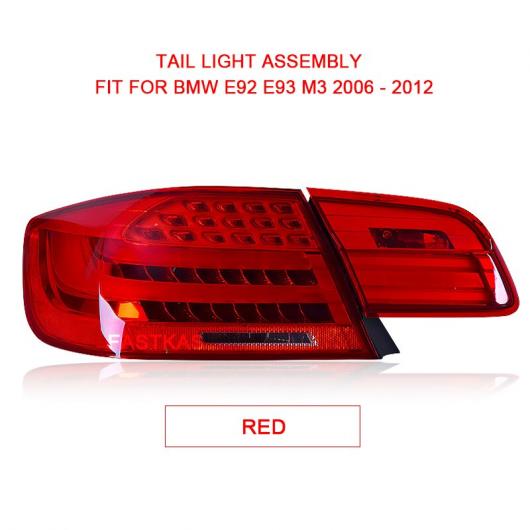 車用ライト 1ペア LED テール ランプ 適用: BMW E92 E93 M3 330 335 2006-2012 レッド スモーク ブラック LED テール ランプ チューニング シグナル ブレーキ ライト リバース ライト レッド AL-MM-8731 AL