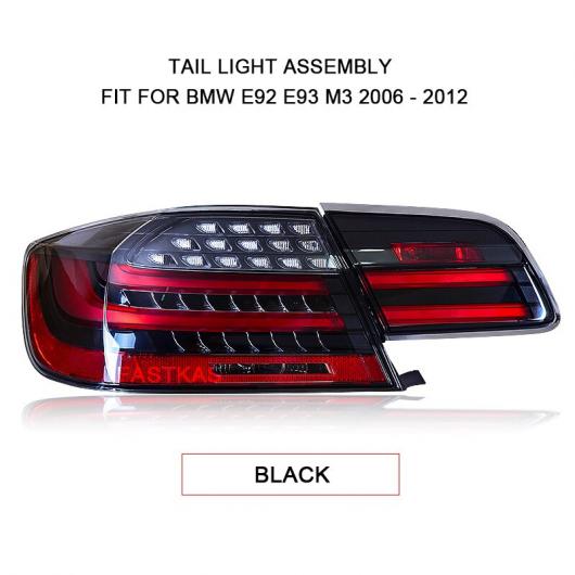 車用ライト 1ペア LED テール ランプ 適用: BMW E92 E93 M3 330 335 2006-2012 レッド スモーク ブラック LED テール ランプ チューニング シグナル ブレーキ ライト リバース ライト スモーク AL-MM-8731 AL