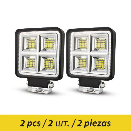車用ライト 4インチ 144W LED オフロード ワーク バー 24V LED ヘッドライト 12-24V 適用: オート オートバイ トラック ボート トラクター トレーラー オフロード ワーキング ライト 144W 2ピース AL-NN-6134 AL