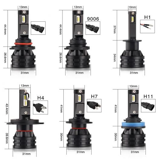 ѥ饤 2ԡ LED إåɥ饤 H1 H4 H7 H11 HB3 9005 HB4 9006 H7 LED Х Ŭ: Х 12V 16000LM 6500K ߥ   LED ե 1 ڥ H7 ץ AL-NN-6201 AL