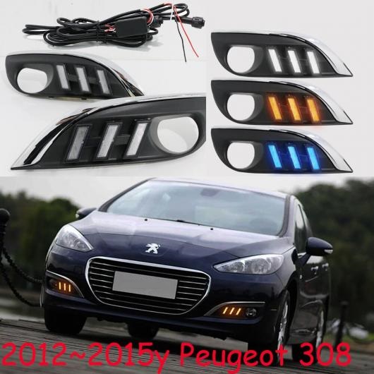 ѥ饤 ʥߥå Хѡ إåɥ饤 PEUGO 308 ǥ 饤 ꥹ 2012-2015 DRL LED إåɥ ե ۥ磻  ֥롼 PEUGOT 308 2012-2015 AL-OO-0107 AL