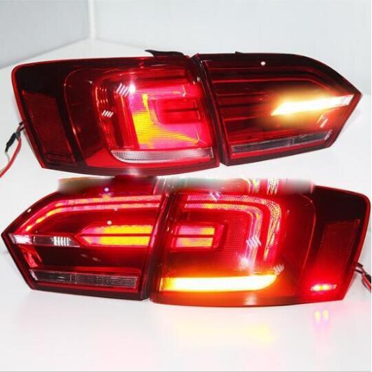 車用ライト 2ピース チューニング ヘッドライト 適用: ジェッタ MK6 サギター 2012 2013 2014 2015 LED DRL ランニング ライト BI-キセノン ビーム フォグ LED テールライト レッド VW ジェッタ 2012-2015 AL-OO-0408 AL