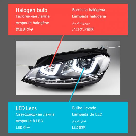 ѥ饤 إå  Ŭ: VW  7 LED إåɥ饤 2013-2018 إåɥ饤  7 DRL 󥫡 ϥ ӡ 󥸥  ץ  TSI С إåɥ饤 LED AL-OO-7768 AL