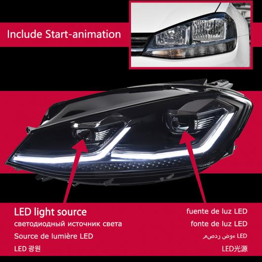ѥ饤 إå  Ŭ: VW  7.5 LED إåɥ饤 2018-2021  7 إåɥ饤 DRL 󥫡 ϥ ӡ 󥸥  ץ  С ˥᡼ AL-OO-7916 AL
