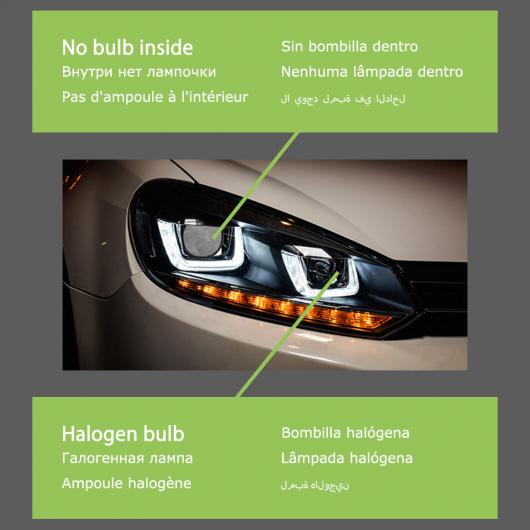 ѥ饤 إå  Ŭ: VW  6 LED إåɥ饤 2009-2012 إåɥ饤  6 DRL 󥫡 ϥ ӡ 󥸥  ץ  Х֤ʤ AL-OO-8021 AL
