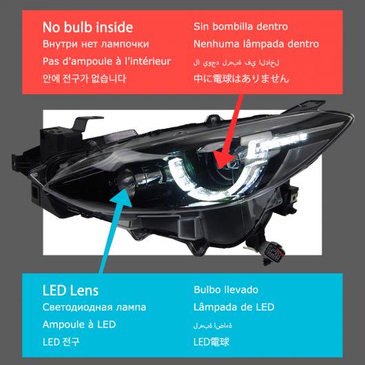ѥ饤 إå  Ŭ: MAZDA3  LED إåɥ饤 2014-2016 إåɥ饤 MAZDA3 DRL 󥫡 ϥ ӡ 󥸥  ץ  Х֤ʤ 󥵥 AL-OO-8147 AL
