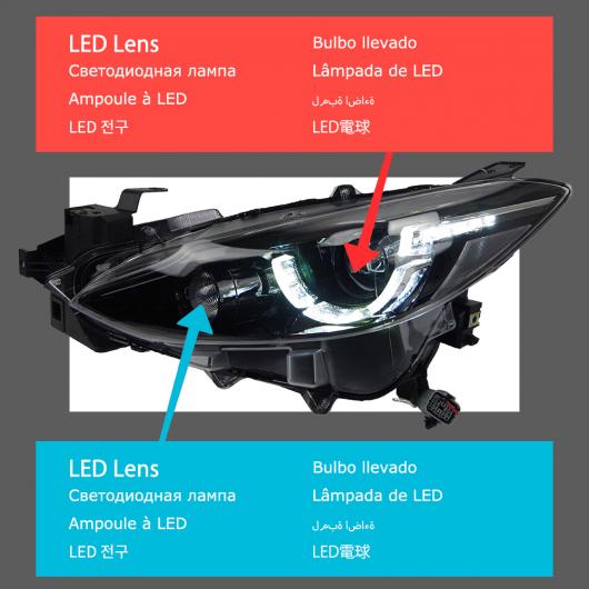 ѥ饤 إå  Ŭ: MAZDA3  LED إåɥ饤 2014-2016 إåɥ饤 MAZDA3 DRL 󥫡 ϥ ӡ 󥸥  ץ  LED å AL-OO-8147 AL