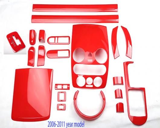 車用内装パーツ 適用: フォルクスワーゲン/VOLKSWAGEN ビートル 2003-2011 レッド インテリア アクセサリー ギア シフト パネル カバー ステアリング ホイール カバー インストルメント フレーム カバー トリム 21ピース 06-11 SR-AA-0249