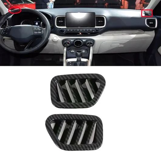 車用内装パーツ 左ハンドル用 適用: ヒュンダイ/現代/HYUNDAI ヴェニュー 2019 2020 2021 2022 ABS インテリア アクセサリー ステアリング ホイール カバー ギア シフト カバー エア コンディション カバー サイド AC カバー SR-AA-0250