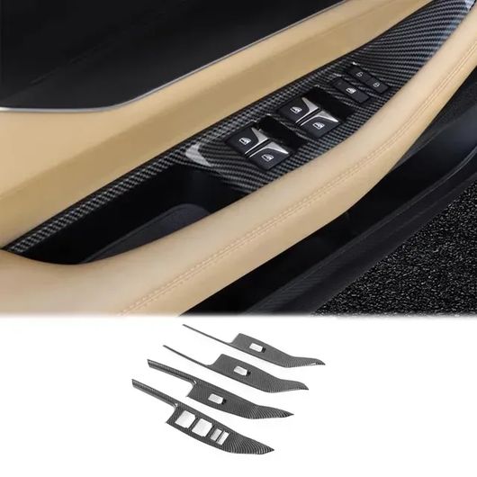 車用内装パーツ 適用: 長安汽車 UNIK UNI-K 2021 2022 2023 カーボン セントラル コンソール ギア シフト パネル カバー ウインドウ スイッチ リフト トリム アクセサリー ウインドウ スイッチ カバー SR-AA-0374