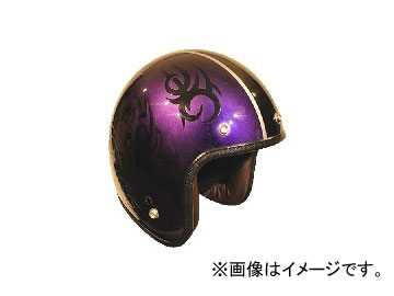 72JAM JET HELMET åȥإå JAM CUSTOM PAINTING TRIBAL PPL/BK JCP-27 JAN4562286790410