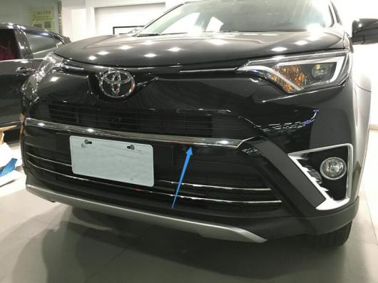 フロントグリルトリム トヨタ RAV4 2016 ABS クロム 1ピース セット オート 外装アクセサリー AL-AA-0464 AL