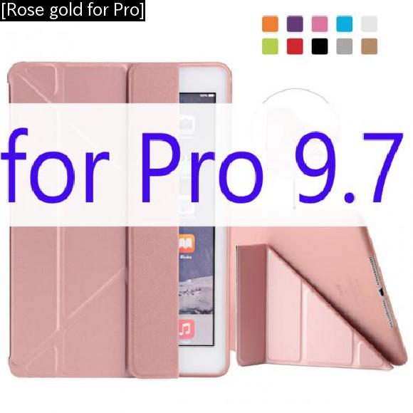 iPadケース iPad Pro 9.7 ケース マルチ 三つ折りスタンド カバー アップル オートスリープ ウェイクアップ [Rose gold for Pro] AL-AA-3079 AL