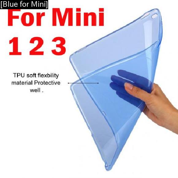iPad ե  iPad mini ꥳ С åץ 5 3ƩեTPU Хå ९ꥢ륹 [Blue for Mini] AL-AA-3204 AL