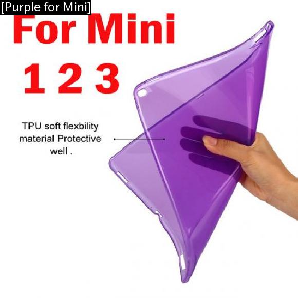 iPad ե  iPad mini ꥳ С åץ 5 3ƩեTPU Хå ९ꥢ륹 [Purple for Mini] AL-AA-3216 AL