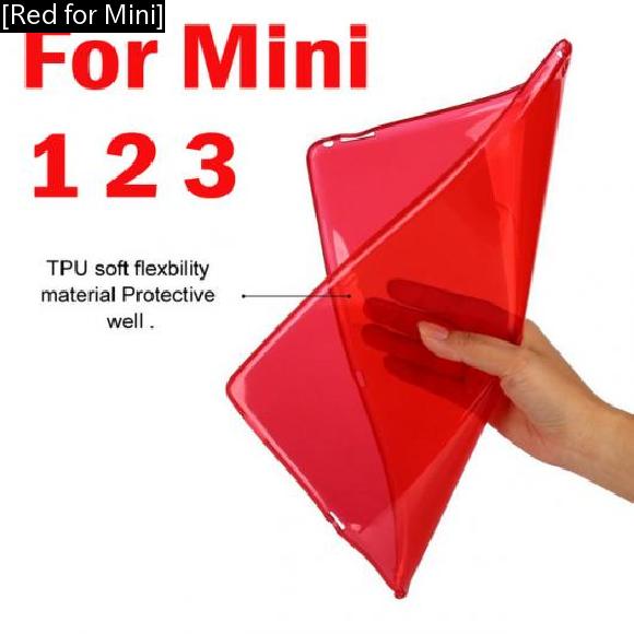 iPad ե  iPad mini ꥳ С åץ 5 3ƩեTPU Хå ९ꥢ륹 [Red for Mini] AL-AA-3218 AL