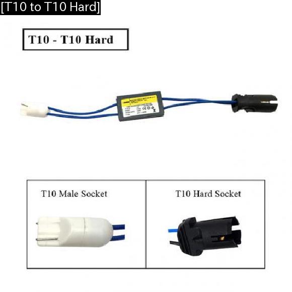 󥻥顼 2ԡ ϡɥե T10 BA9S LED CAN-BUS ǥ BA9S T10 ˥ 󥻥顼 12V [T10 to T10 Hard] AL-AA-4267 AL