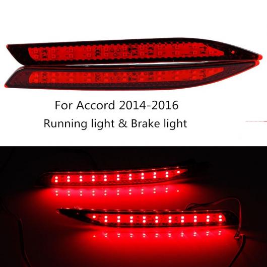 パーキング ワーニング DC 12V リア バンパー リフレクターライト ホンダ アコード 9th バンパー ランプ7ワット レッド バルブ 2014-2016 AL-AA-9561 AL