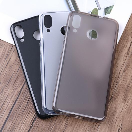 スマホケース TPU プディング ソフト 電話 バック 保護 カバー ブラック～クリア ZenFone Max Pro (M1)～ZenFone 5 AL-BB-0978 AL