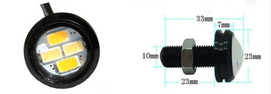 10ԡ 12V 4SMD 23mmǥ奢륫顼åХåΥۥ磻ȥ륢 LED ǥ˥󥰥饤 DRL 󥷥ʥ Sliver Shell, Black Shell AL-BB-1037 AL