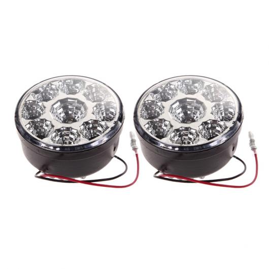2ԡ 12-24V 9LED  ǥ ե饤ȥإåɥĶ⵱ 9å 饦ɥȥ饤 ȯ  DRL AL-BB-1083 AL