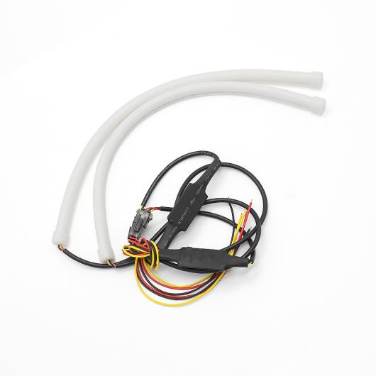 2ԡ DRL ե쥭֥ LED 塼֥ȥå ǥ ˥󥰥饤ȥ󥫡󥸥륢 30CM White turn Yellow AL-BB-1088 AL
