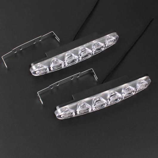 2ԡ LED ǥ˥󥰥饤 ۥ磻  DRL åɿ ˥С DRL ư饤 6LED 饤 AL-BB-1097 AL