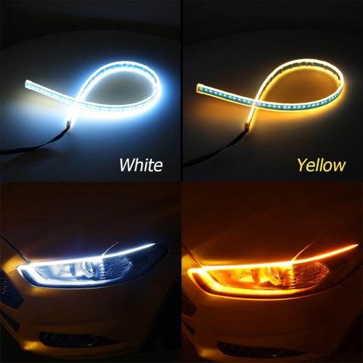 2 Сե쥭֥ LED DRL ȥå إåɥ饤ȥǥ˥󥰥饤ȶư ʥ  45cm, 60cm White-Yellow AL-BB-1115 AL