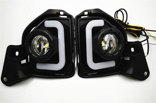  2 LED 12V ABS ե DRL ǥ˥󥰥饤 ȥ西 ϥ 2014 2015 2016 2017 2018  ʥ White and Yellow AL-BB-1223 AL