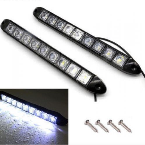 2ԡ COB DRL ɥ饤ӥ󥰥ե饤9 LED ե쥭֥ ǥ ˥󥰥饤 ۥ ȥ西 ҥ VW ޥĥ  ۥ磻 AL-BB-1396 AL