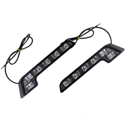 饤 LED DRL ѥ饤ȥե饤ȥ Х ɿ 12V ۥ磻 6 LED 2 pieces AL-BB-1576 AL