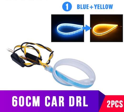 DRL ե쥭֥ 塼֥ȥå LED ǥ˥󥰥饤  ʥ 󥸥륢   2 ٤4Хꥨ Red To YellowIce Blue To Yellow 30CM (11.81 INCH ) AL-BB-1585 AL