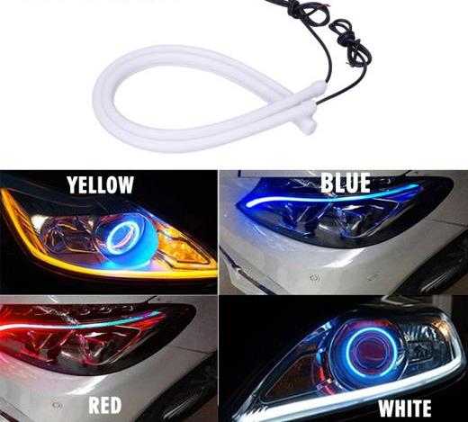 DRL  ǥ ˥󥰥饤  ؼ 󥷥 ե쥭֥ 󥸥륢 LED ȥå 12V ٤4顼 ۥ磻ȡ 60CM (23.62 INCH ) AL-BB-1632 AL