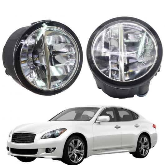 2 LED ե 饤 4000LM 6000K ۥ磻 DRL ǥ ˥  12V ե˥ƥM M25 M37 M56 2011-2013 AL-BB-1686 AL