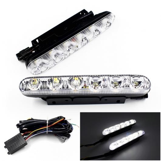 ¿ǽ2 6 LED DRL ǥ ˥ 饤 ֥졼ƥ󥰥졼ϡͥ On/Off  ǥ饤 White 2X6LEDs AL-BB-1704 AL