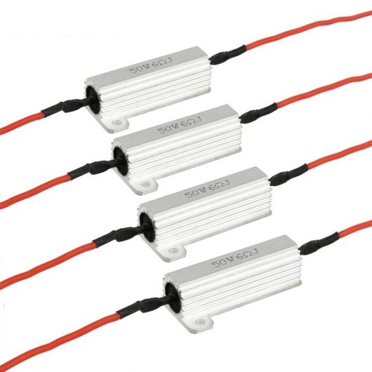 車部品 4ピース 50W 60 LED インジケータフラッシュレートリレー負荷 レジスター バルブ バラストターン シグナル 軽負荷 カラー1・カラー2 AL-BB-7432 AL