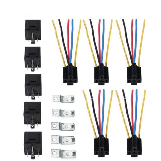 5ڥ 12V DC 40A AMP 졼 & å SPDT 5PIN  ȥå 40 åȥ磻䡼 AL-BB-7489 AL