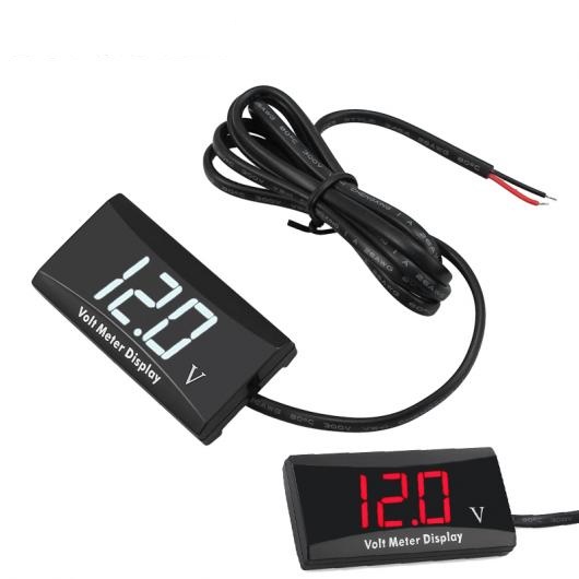 デジタル DC 8-16 V LED ディスプレイ電圧 メーター パネル電圧 12 12V ホワイト レッド デジタル電圧 電流 電圧 選べる2カラー ホワイト・レッド AL-BB-7702 AL