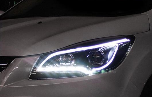  إåɥ饤 Ŭ: ե/FORD   2013-2015 LED إåɥ ǥ˥󥰥饤 DRL ХΥ HID 4300K8000K 35W55W AL-HH-0280