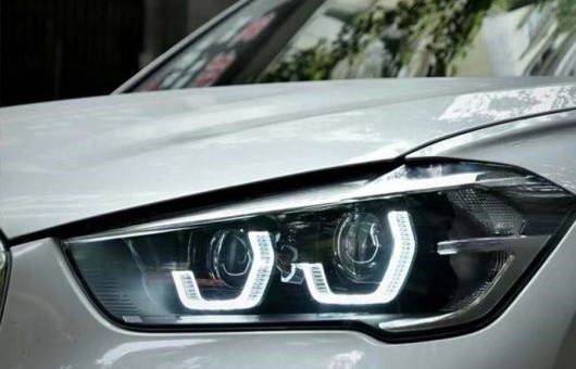  LED إåɥ Ŭ: BMW/ӡ֥塼 X1 إåɥ饤 2016-2019 ե 󥰥  DRL H7  ӡ ⤵  6000K  ۥ磻 35W AL-HH-1372