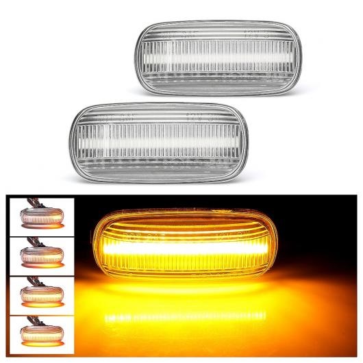 ウインカー 2ピース ダイナミック フロー LED サイド マーカー シグナルライト アンバー スモーク ウインカー ライト 適用: アウディ/AUDI A3 S3 8P A4 S4 RS4 B6 B7 B8 A6 S6 スモーク シェル・クリア シェル AL-II-1764 AL