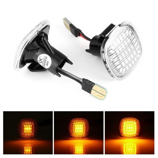 ウインカー 2ピース 適用: アウディ/AUDI A3 8L A4 8D S4 B5 LED ダイナミック サイド マーカー ライト ウインカー シーケンシャル アンバー フェンダー ランプ ホワイト シェル・スモーク シェル AL-II-1878 AL