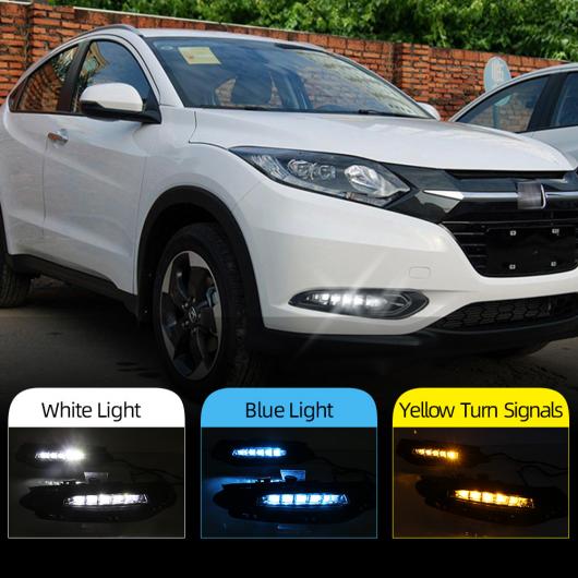 󥫡 DRL Ŭ: ۥ HRV HR-V 2015 2016 2017 2018 12V LED ǥ˥󥰥饤 ե ʥߥå 󥫡  졼 ۥ磻  AL-II-1914 AL