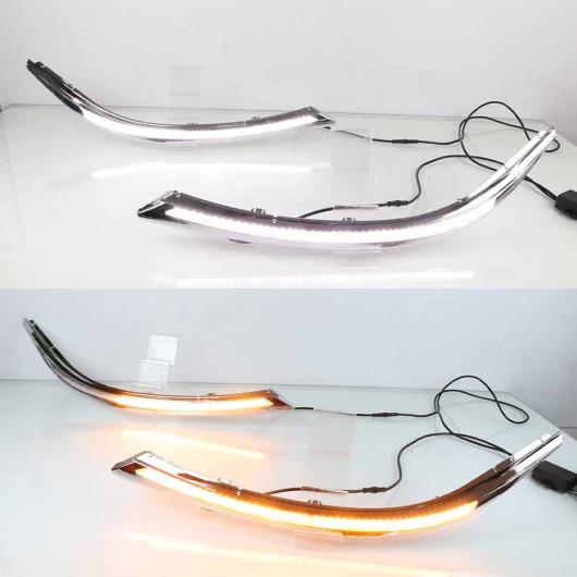 ウインカー 1 ペア LED DRL ヘッドライト アイブロー デイタイムランニングライト フロー ダイナミック ウインカー 適用: トヨタ カローラ 2014-2019 ホワイト イエロー AL-II-2100 AL